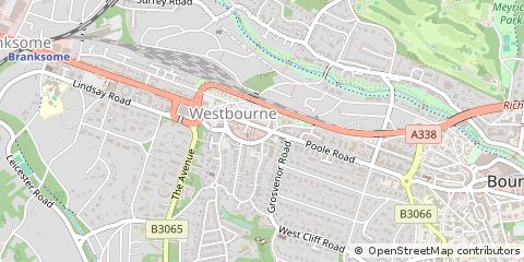 Map of Bournemouth, Dorset