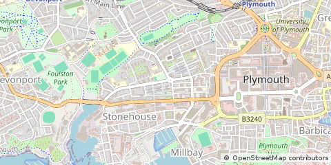 Map of Plymouth, Devon