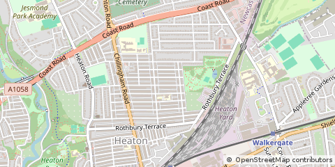 Map of Newcastle Upon Tyne, Tyne and Wear