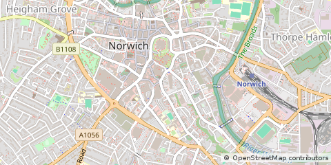 Map of Norwich, Norfolk