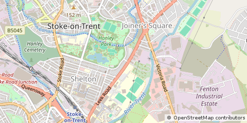 Map of Stoke-on-Trent, Staffs