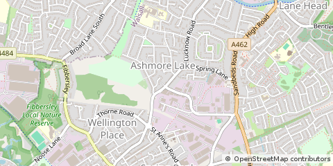 Map of Willenhall, West Midlands