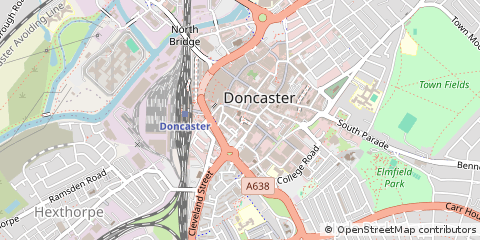 Map of Doncaster, South Yorkshire