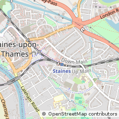 Map of Staines-Upon-Thames, Middlesex