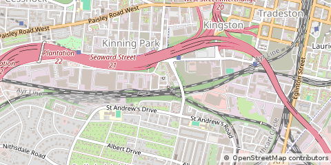 Map of Glasgow, Lanarkshire