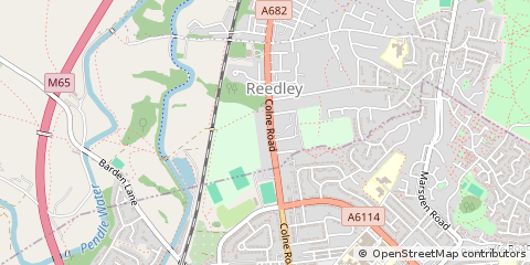 Map of Nelson, Lancashire