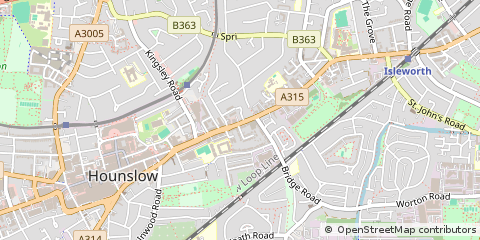 Map of Hounslow, Middlesex