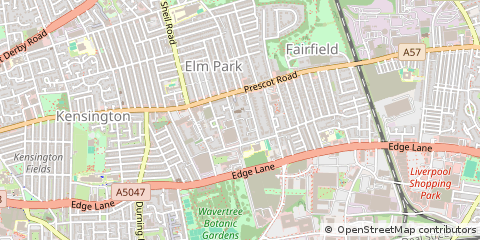 Map of Liverpool, Merseyside