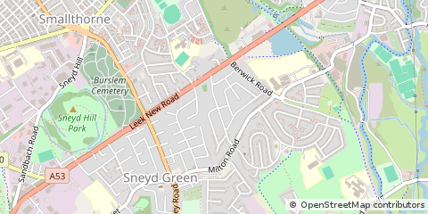Map of Stoke-on-Trent, Staffs