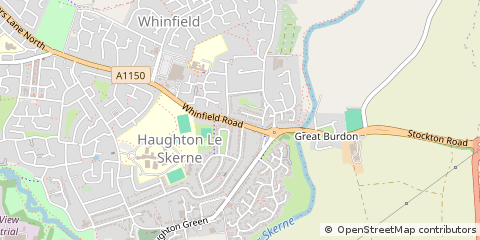 Map of Darlington, County Durham