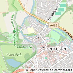 Map of Cirencester, Gloucestershire