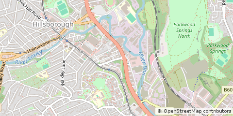 Map of Hillsborough, Sheffield