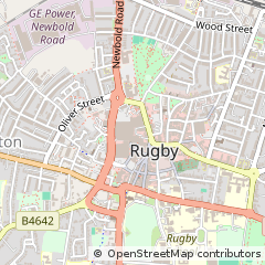 Map of Rugby, Warwickshire