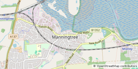 Map of Manningtree, Essex