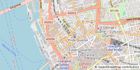 Map of Liverpool, Merseyside