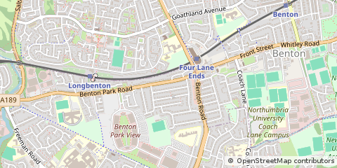 Map of Newcastle Upon Tyne, Tyne & Wear