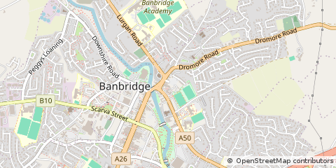 Map of Banbridge, Down