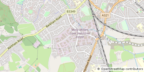 Map of Wokingham, Berkshire
