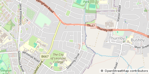 Map of Leicester, Leicestershire