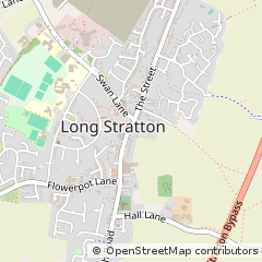 Map of Long Stratton, Norfolk