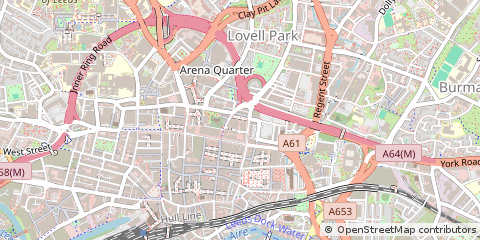 Map of Leeds, West Yorkshire