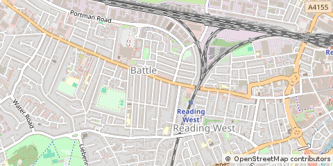 Map of Reading, Berkshire