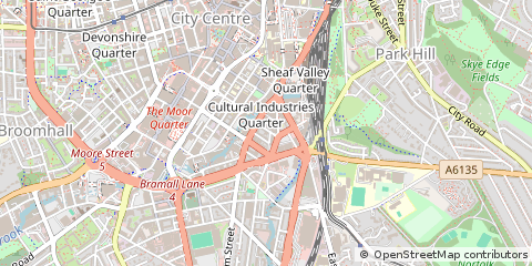 Map of Sheffield