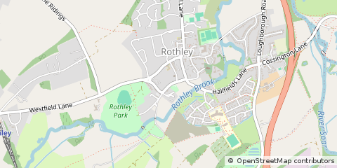 Map of Rothley, Leicestershire