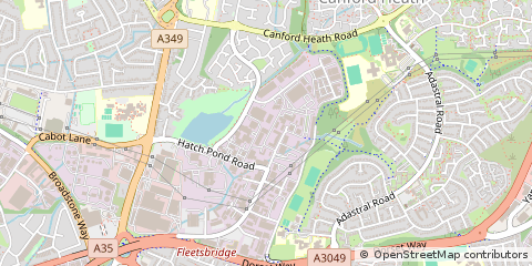 Map of Poole, Dorset