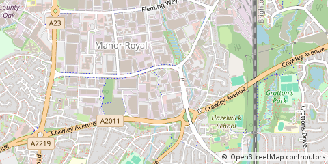 Map of Crawley