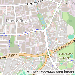 Map of Crawley