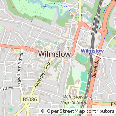 Map of Wilmslow, Cheshire