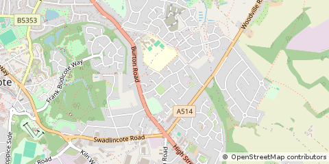 Map of Swadlincote