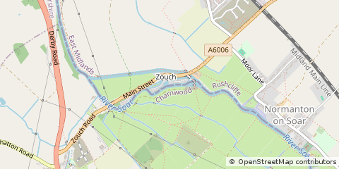 Map of Loughborough, Leicestershire