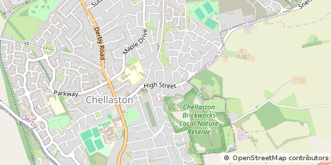Map of Derbyshire