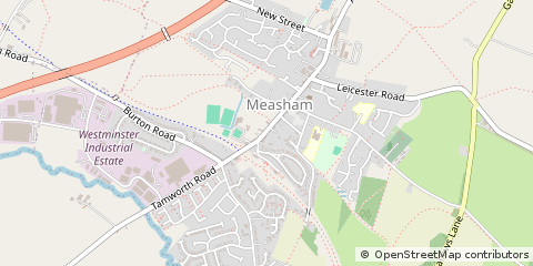Map of Swadlincote, Derbyshire