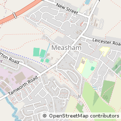 Map of Swadlincote, Derbyshire