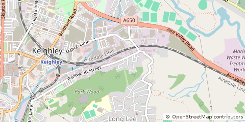 Map of Keighley, West Yorkshire