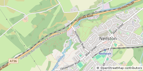 Map of Neilston, Glasgow
