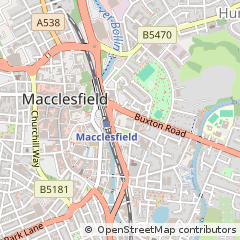Map of Macclesfield, Cheshire