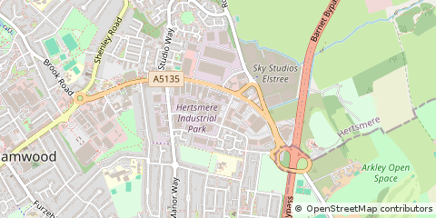 Map of Borehamwood