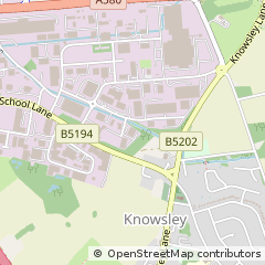 Map of Prescot, Merseyside