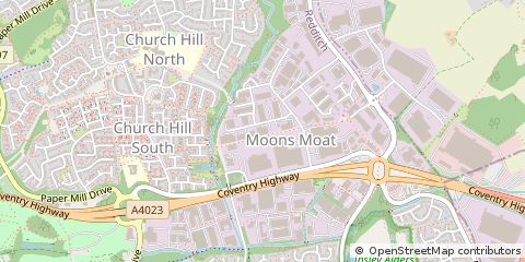 Map of Redditch, Worcestershire