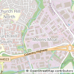 Map of Redditch, Worcestershire