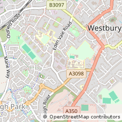 Map of Westbury, Wiltshire