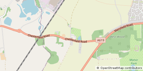 Map of Worksop, Nottinghamshire