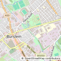 Map of Burslem, Staffordshire