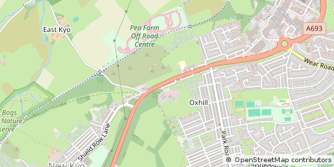 Map of Stanley, County Durham