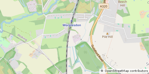 Map of Guildford, Surrey