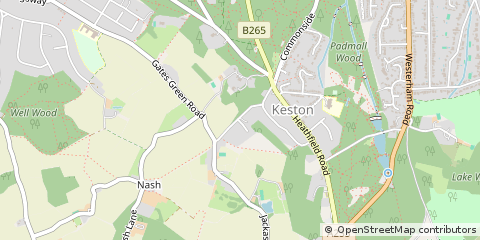 Map of Keston, Kent
